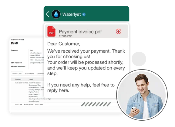 Automatic WhatsApp message for payment received