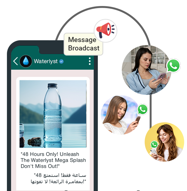 Targeted campaign broadcasting through WhatsApp to reach specific customer segments